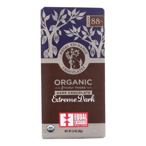 EQUAL EXCHANGE: Organic Extreme Dark Chocolate Bar, 2.8 oz - 0745998990215