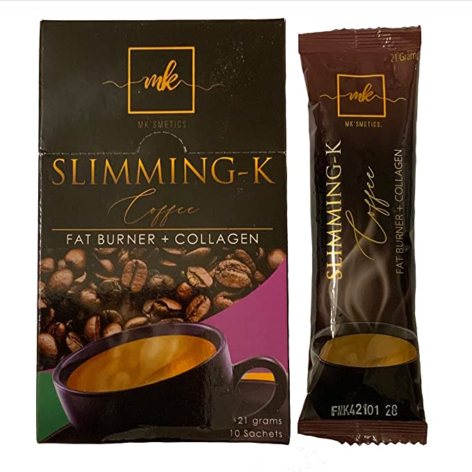  SLIMMING-K Coffee by Madam kilay, Fat Burner + Collagen (10 Sachets x 21g)  - 688201271599