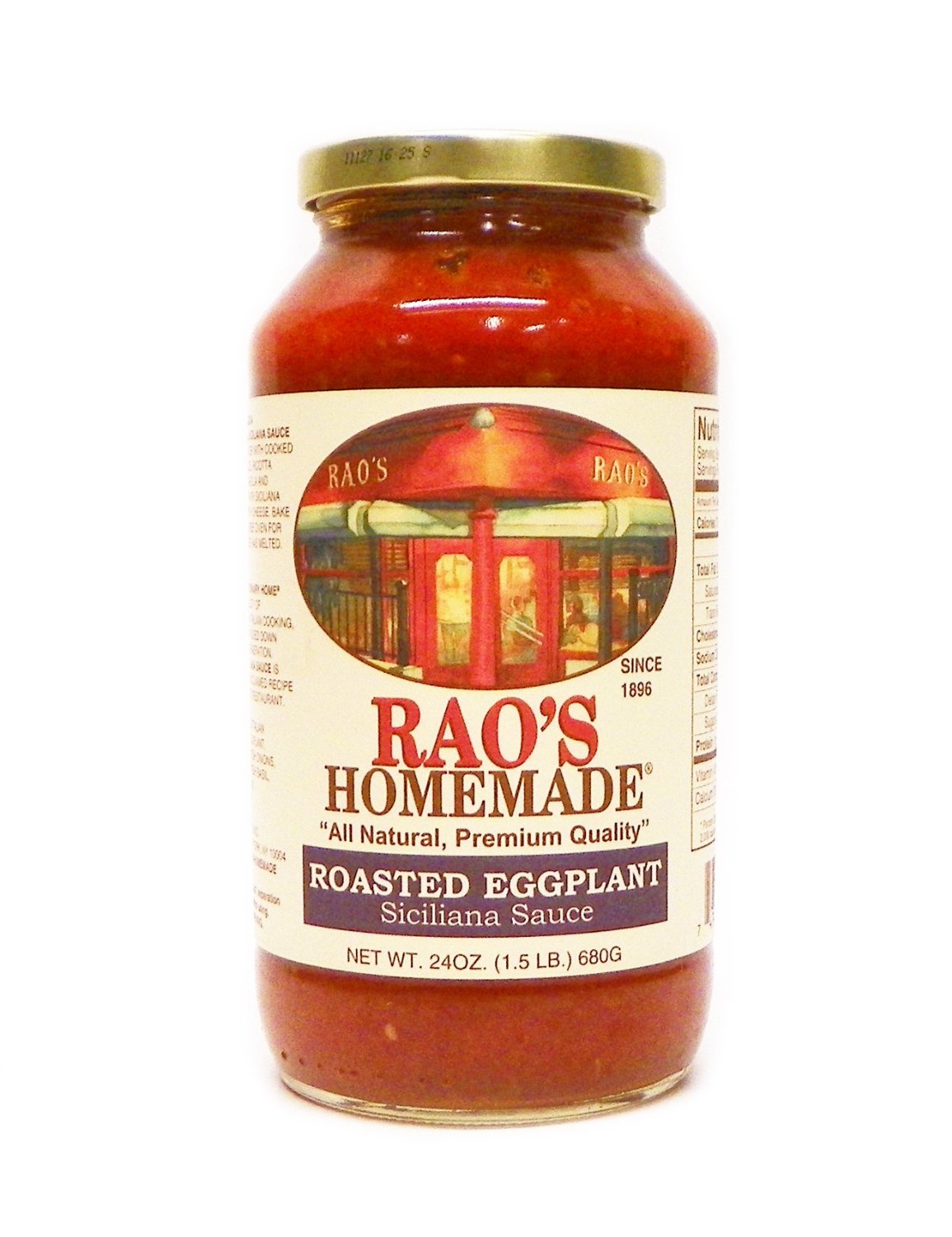 Rao’s Homemade Roasted Eggplant Sauce, 24 Oz - 0747479000062