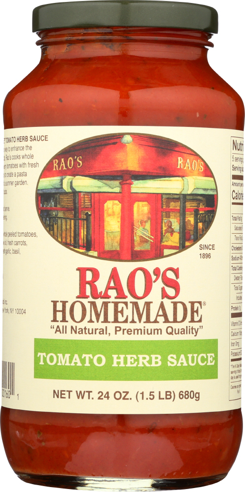 RAO’S HOMEMADE: Tomato Herb Sauce, 24 oz - 0747479001601
