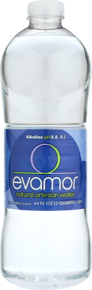 EVAMOR: Naturally Alkaline Artesian Water, 64 oz - 0747525200644