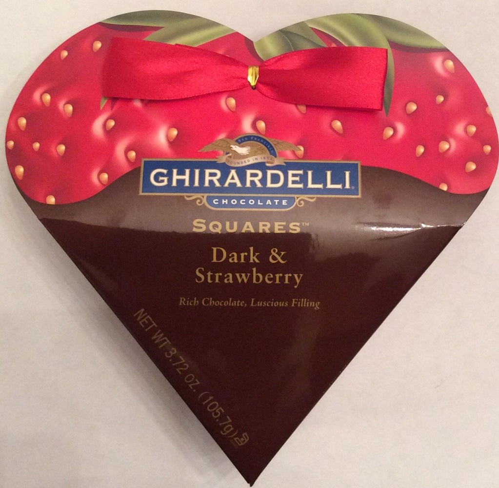Dark Chocolate With Strawberry Filling Squares, Strawberry - 747599313264