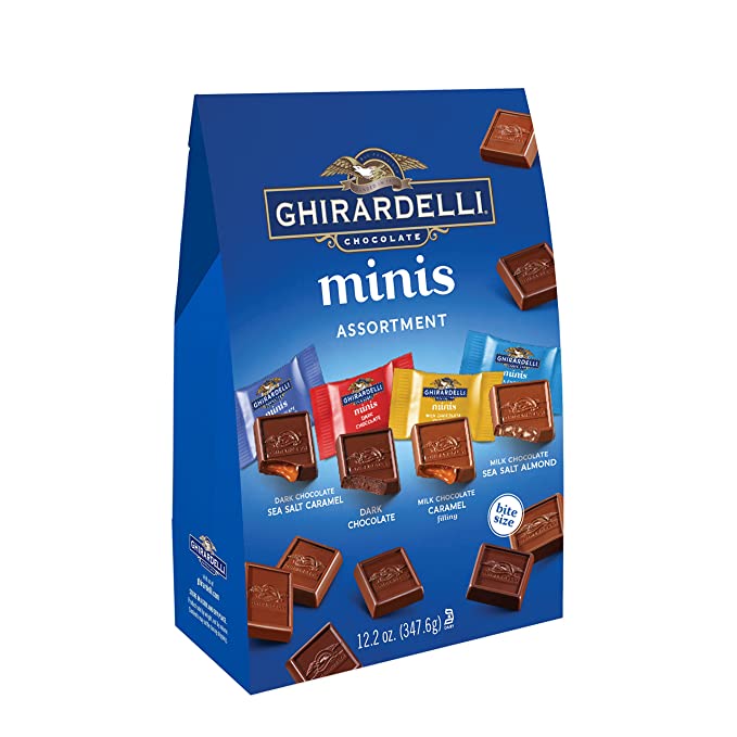 Ghirardelli Assorted Mini Squares Pouch, 12.2 Ounce, X-Large - 778554591946