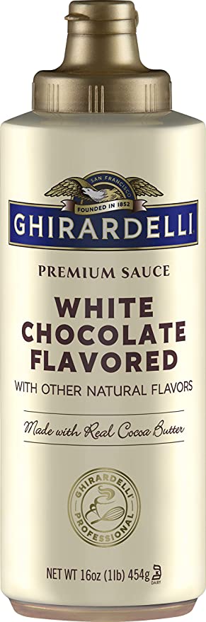 Ghirardelli Premium Sauce White Chocolate Flavored 16 oz Squeeze Bottle - 747599612848