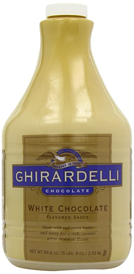 Ghirardelli Chocolate Flavored Sauce, Classic White Chocolate, 89.4 - Ounce Container - 747599620515