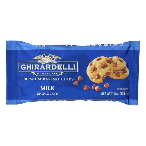 Ghirardelli Baking Chips - Milk Chocolate - Case Of 12 - 11.5 Oz. - 747599640124