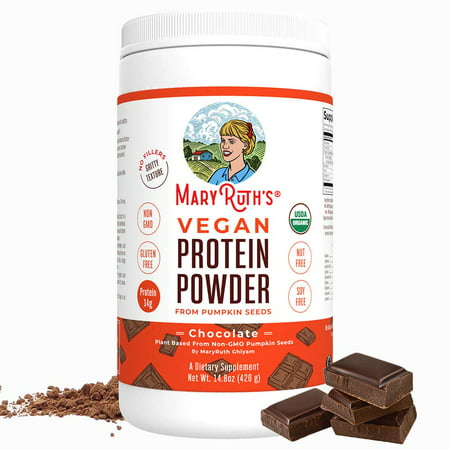 MaryRuth Organics Protein Powder Vitamins + Amino Acids Chocolate Fudge - 747865494482