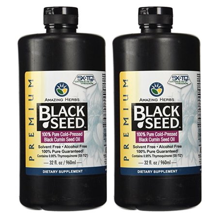 Amazing Herbs Black Seed Cold-Pressed Oil - 32oz (Pack of 2) - 747989308054