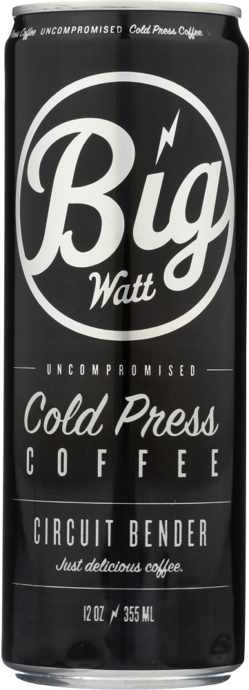 BIG WATT: Cold Press Coffee, 12 oz - 0748252081193