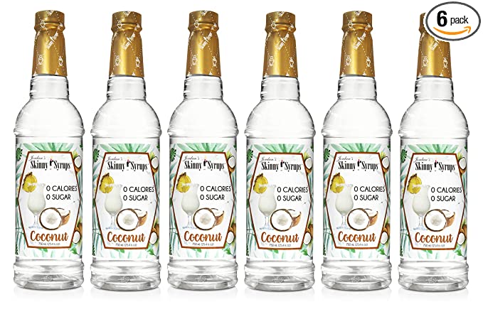  Jordan’s Skinny Syrups Coconut, Sugar Free Flavoring Syrup, 25.4 Ounce Bottle (Pack of 6)  - 653341404169