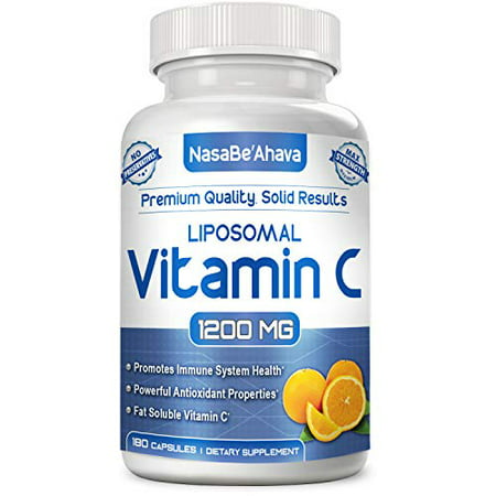 NASA Beahava Liposomal Vitamin C - 1200mg Supplement - 180 Capsules - High Absorption Vitamin C Ascorbic Acid Pills - Liposome Encapsulated - Supports Immune System - 90 Servings - 748323850437