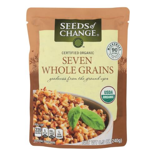 SEEDS OF CHANGE: Organic Seven Whole Grains, 8.5 oz - 0748404288135
