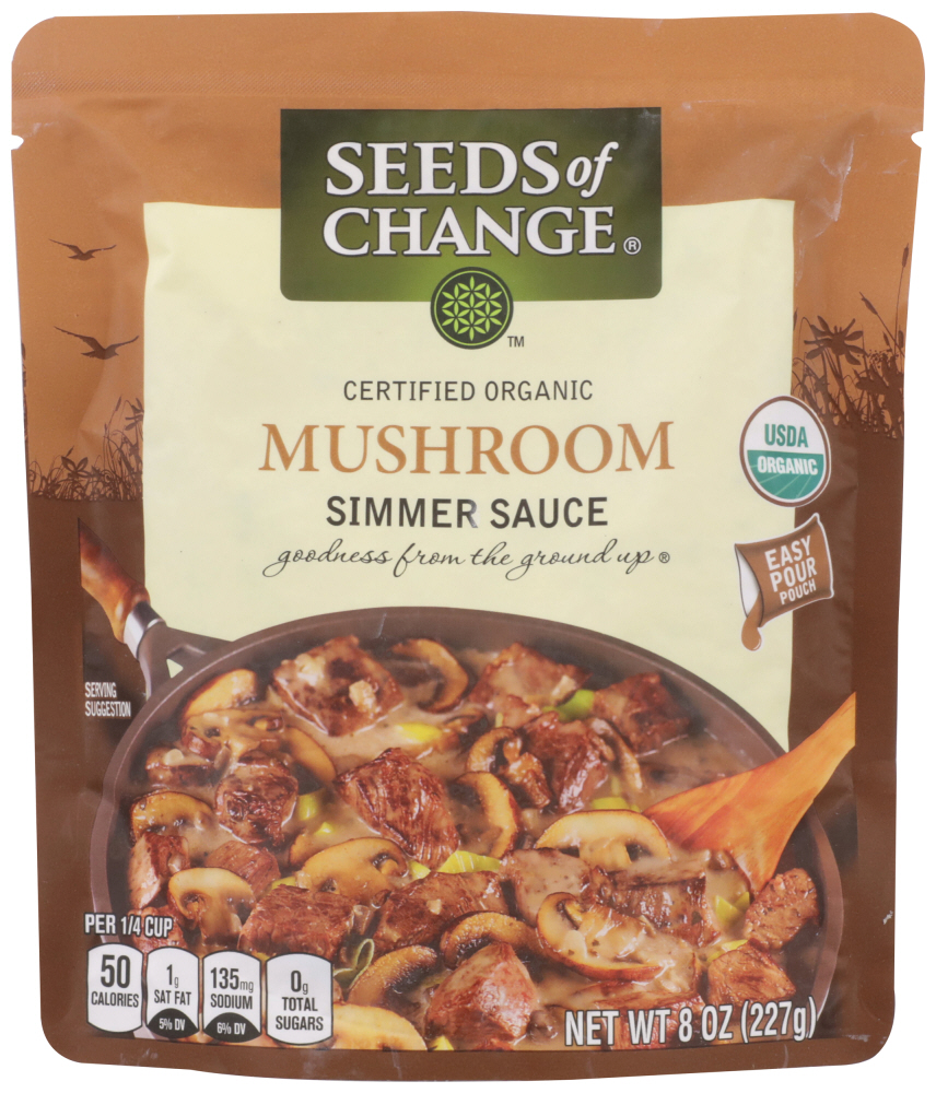 SEEDS OF CHANGE: Organic Mushroom Simmer Sauce, 8 oz - 0748404420436
