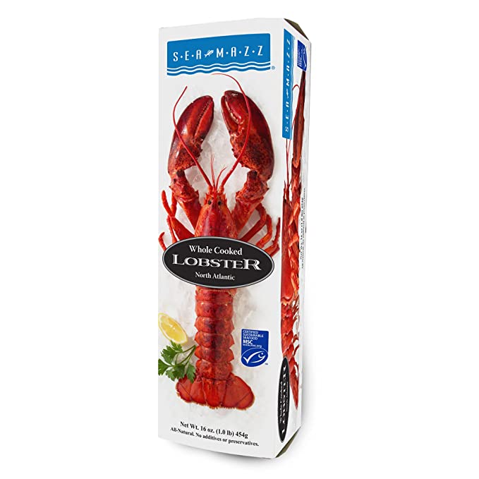  Seamazz Whole Cooked Lobster, 1 Lb (Frozen)  - 748734660168