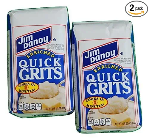  Jim Dandy Enriched White Corn Quick Grits 2-Pound Bag (Pack of 2) - 748774477412