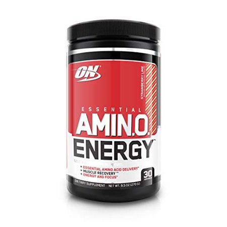 Optimum Nutrition Amino Energy - Pre Workout with Green Tea, BCAA, Amino Acids, Keto Friendly, Green Coffee Extract, Energy Powder - Strawberry Lime, 30 Servings - 748927059526