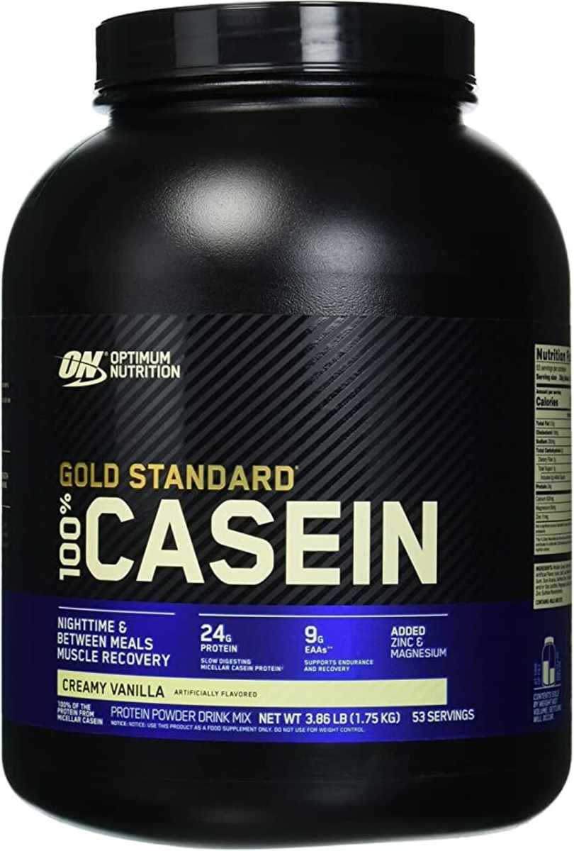 Optimum Nutrition Gold Standard 100% Micellar Casein Protein Powder, Slow Digesting, Helps Keep You Full, Overnight Muscle Recovery, Creamy Vanilla, 3.86 Pounds (Packaging May Vary) (B09G8VM2Z9) - 748927066241