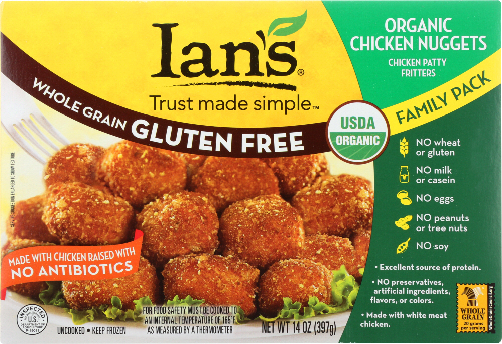 IANS NATURAL FOODS: Organic Chicken Nuggets Family Pack, 14 oz - 0749512223131