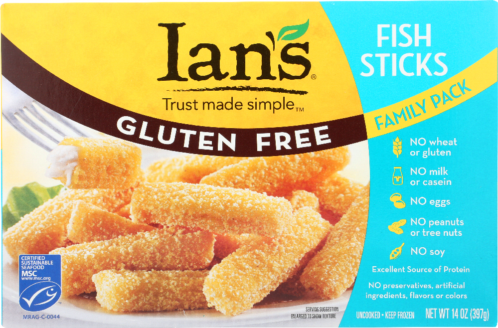 IANS NATURAL FOODS: Fish Stick Family Pack, 14 oz - 0749512585550