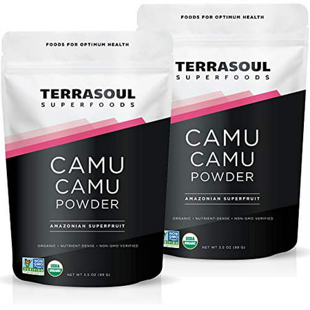 Terrasoul Superfoods Organic Camu Camu Powder 7 Oz (2 Pack) - Raw | Vitamin C | Immune Support - 750022644545