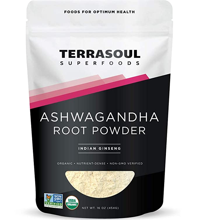  Terrasoul Superfoods Organic Ashwagandha Root Powder, 1 Lb - Stress Adaptogen | May Improve Sleep | Lab-Tested for Quality  - 750022645719