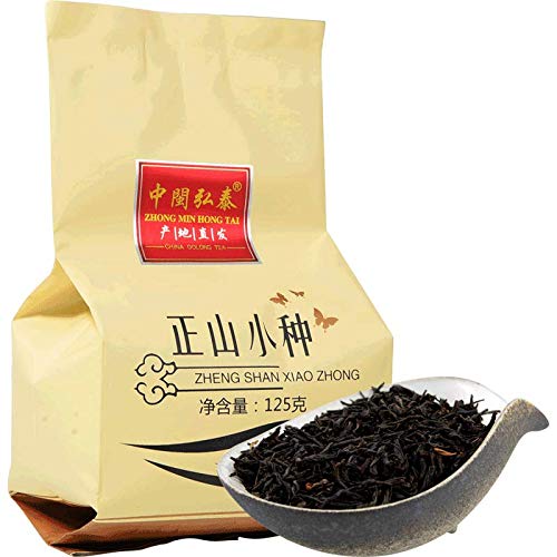 Wuyi Lapsang Shouchong Black Tea Loose Leaf High Mountain Tea Red with Aroma 125g Zheng Shan Xiao Zhong - 750081361032