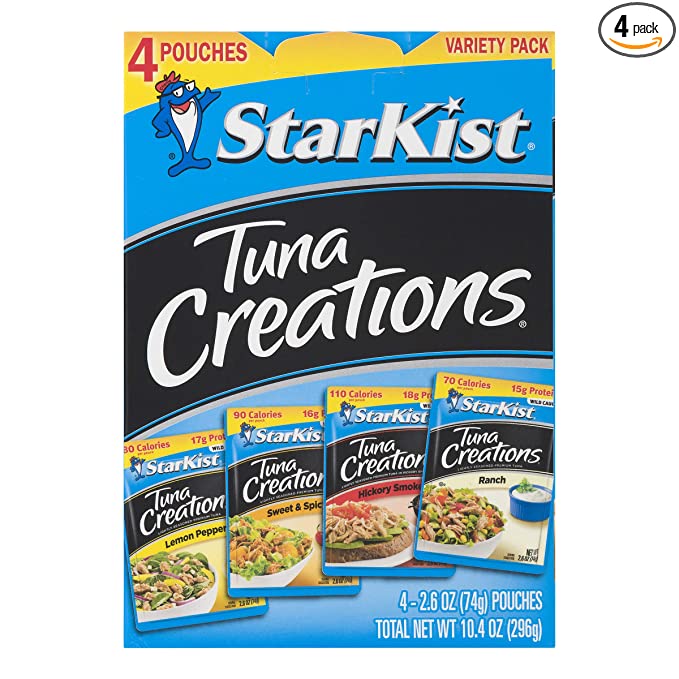  StarKist Tuna Creations, Variety Pack, 4 - 2.6 oz pouch (Total 10.4 Oz) (Packaging May Vary)  - 080000514622