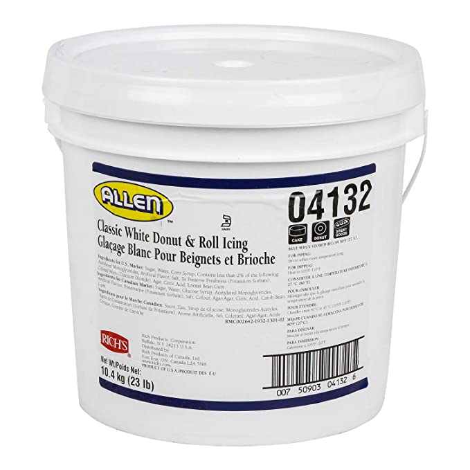  Rich's JW Allen White Donut for Donuts Rolls & more Pail Icing, 368 Ounce  - 750903041326