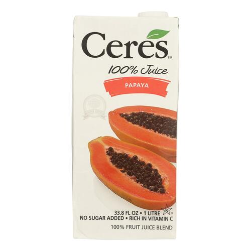 Ceres Juices Juice - Papaya - Case Of 12 - 33.8 Fl Oz - 751217123111