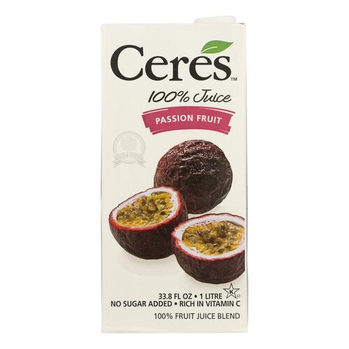 Ceres Juices Juice - Passion Fruit - Case Of 12 - 33.8 Fl Oz - 751217152630