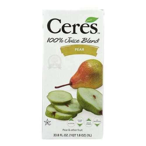 Ceres 100% Pear Juice - Case Of 12 - 33.8 Fz - whole