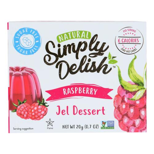 Simply Delish Jel Dessert - Raspberry - Case Of 6 - .7 Oz. - 751217900934