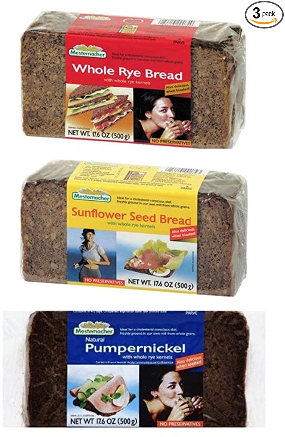  Mestemacher Natural High Fiber Bread 3 Flavor Variety Bundle - 752454686582