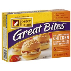 Foster Farms Chicken Cheeseburgers - 75278942505