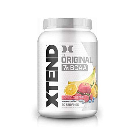 XTEND Original BCAA Powder Knockout Fruit Punch Sugar Free Post Workout Muscle Recovery Drink with Amino Acids 7g BCAAs for Men & Women  90 Servings - 753192315659