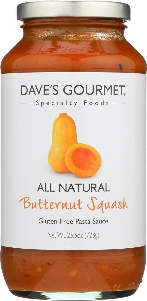 DAVE’S GOURMET: Butternut Squash Pasta Sauce, 25.5 Oz - 0753469010065