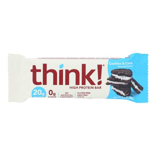 Think Products Thinkthin High Protein Bar - Cookies And Creme - 2.1 Oz - Case Of 10 - 0753656709215