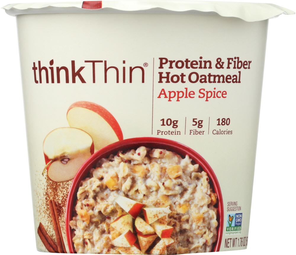 THINK THIN: Oatmeal Apple Spice, 1.76 oz - 0753656713076