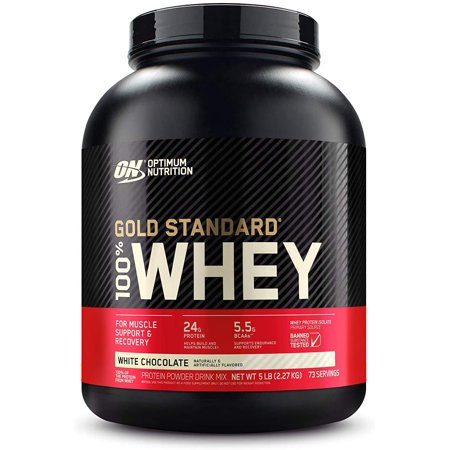Optimum Nutrition Gold Standard 100% Whey Protein Powder, White Chocolate, 5 Pound (Packaging May Vary) - 753858558970
