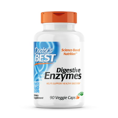 Doctor s Best Digestive Enzymes Non-GMO Vegetarian Gluten Free 90 Veggie Caps - 753950000476