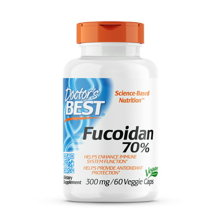 Doctor s Best Fucoidan 70% Non-GMO Vegan Gluten Free 60 Veggie Caps - 753950001657
