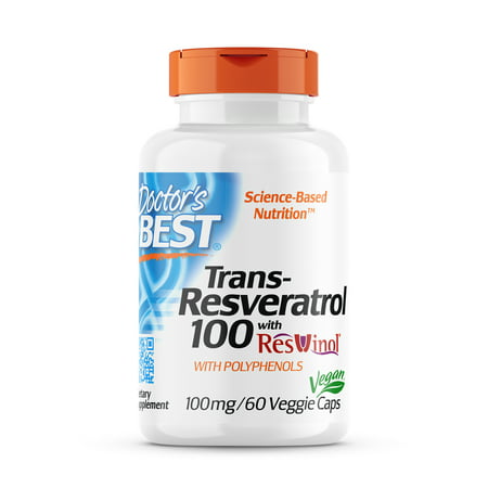 Trans-Resveratrol 100 with ResVinol 100 mg 60 Veggie Caps Doctor s Best - 753950001718