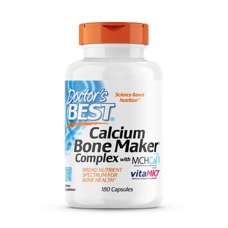 Doctor s Best Calcium Bone Maker Complex with MCHCal Non-GMO Gluten Free Soy Free 180 Caps - 753950002456