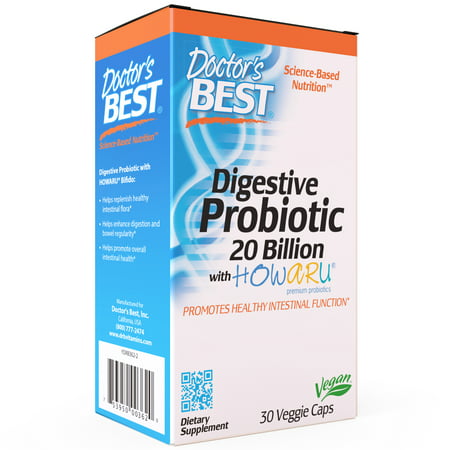 Doctor s Best Probiotic Non-GMO Gluten Free Vegan 20 Billion CFU 30 Veggie Caps - 753950003620