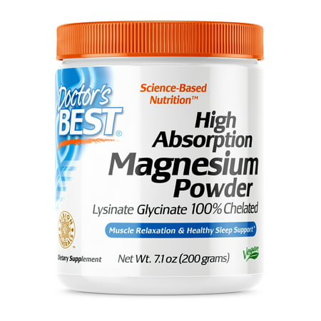 Doctor s Best Magnesium Glycinate Lysinate Powder 200 Grams - 753950004085