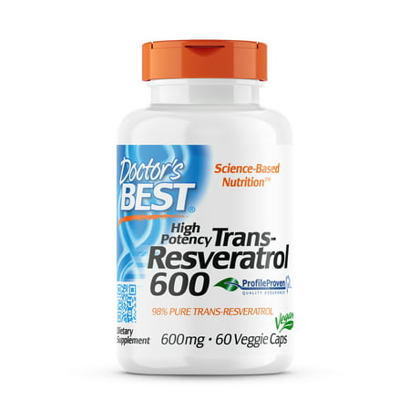 High Potency Trans-Resveratrol 600 600 mg 60 Veggie Caps Doctor s Best - 753950004160