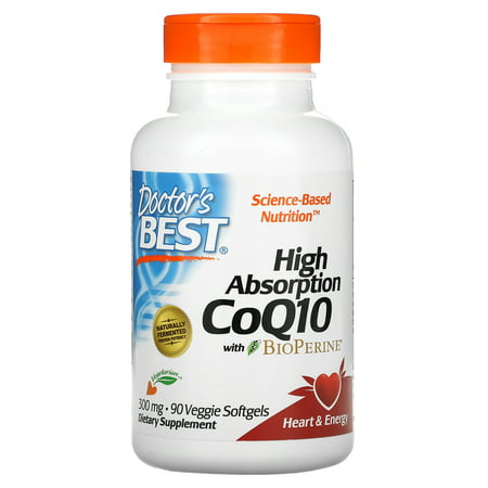 High Absorption CoQ10 with BioPerine 300 mg 90 Veggie Softgels Doctor s Best - 753950005273