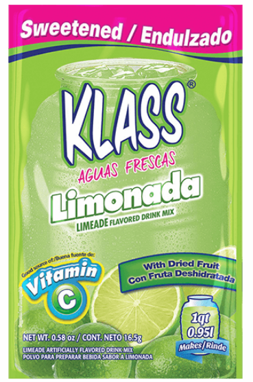 KLASS: Beverage 1 Quart Mix Sweetened Limeade, .58 oz - 0754177501630