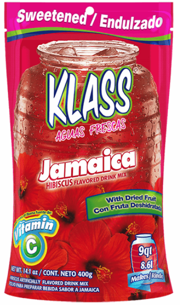 KLASS: Beverage Mix Jamaica Sweetened, 14.1 oz - 0754177830518