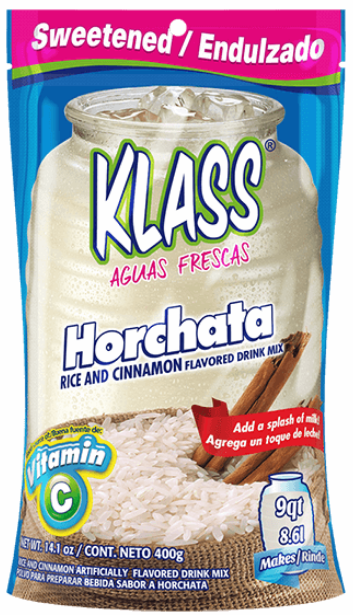 KLASS: Beverage Mix Horchata Sweetened, 14.1 oz - 0754177830549